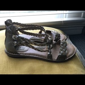 Gold and silver sandals